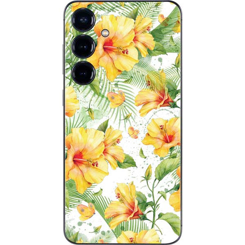 Yellow Hibiscus Galaxy S25 Skin